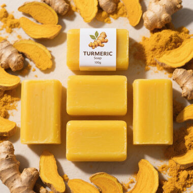 Natural turmeric whitening bar soap supplier