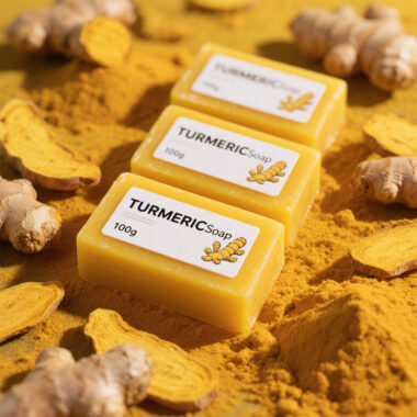 Natural turmeric whitening bar soap supplier