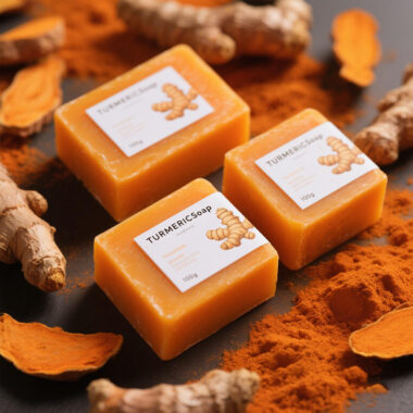 Natural turmeric whitening bar soap supplier