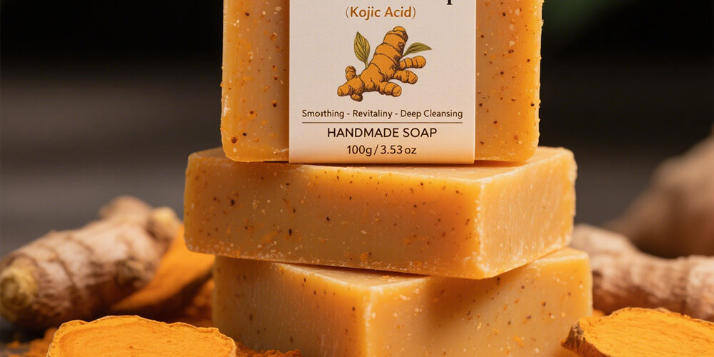 Natural turmeric whitening bar soap supplier