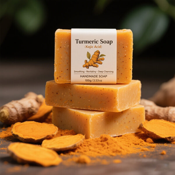 Natural turmeric whitening bar soap supplier