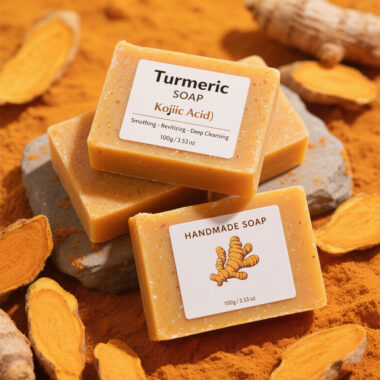 Natural turmeric whitening bar soap supplier