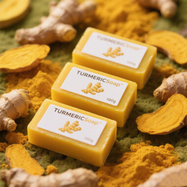 Natural turmeric whitening bar soap supplier