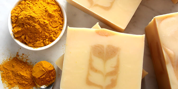 Organic handmade turmeric bar soap bulk