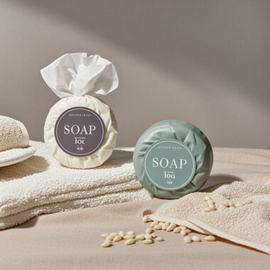 Custom logo disposable hotel soap guest amenities