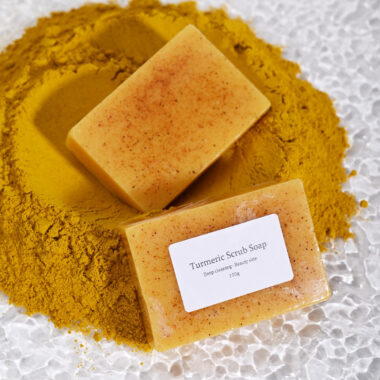 Custom turmeric bar soap for skin brightening