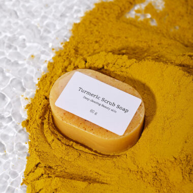 Custom turmeric bar soap for skin brightening