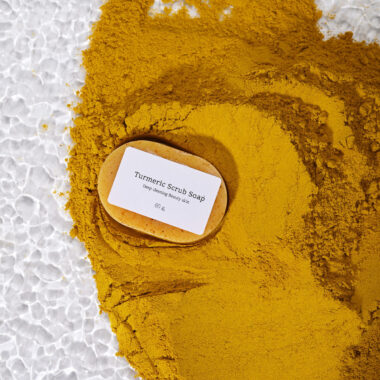 Custom turmeric bar soap for skin brightening