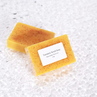 Custom turmeric bar soap for skin brightening