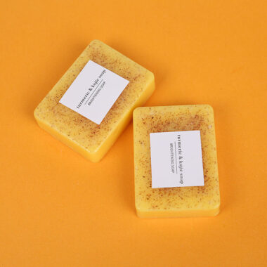 Custom turmeric bar soap for skin brightening