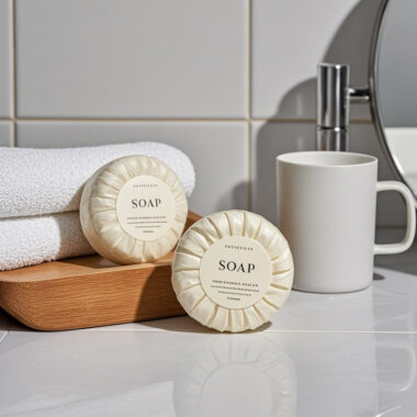 Custom logo mini hotel soap for hospitality brands