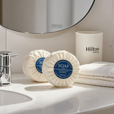 Custom logo mini hotel soap for hospitality brands