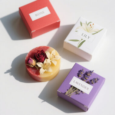 Handmade organic floral bar soap wholesale with petals