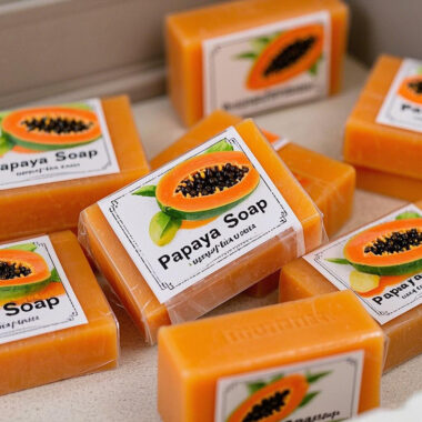 Wholesale organic papaya bar soap for brightening