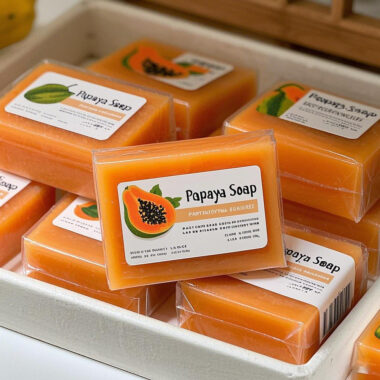 Wholesale organic papaya bar soap for brightening