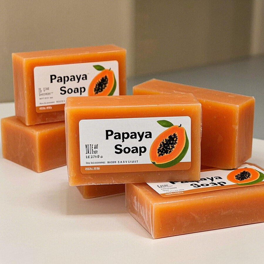 Wholesale organic papaya bar soap for brightening