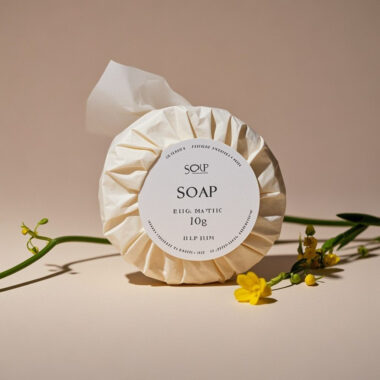Travel size hotel soap for guest amenities