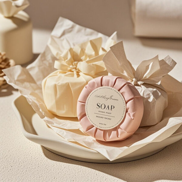 Travel size hotel soap for guest amenities