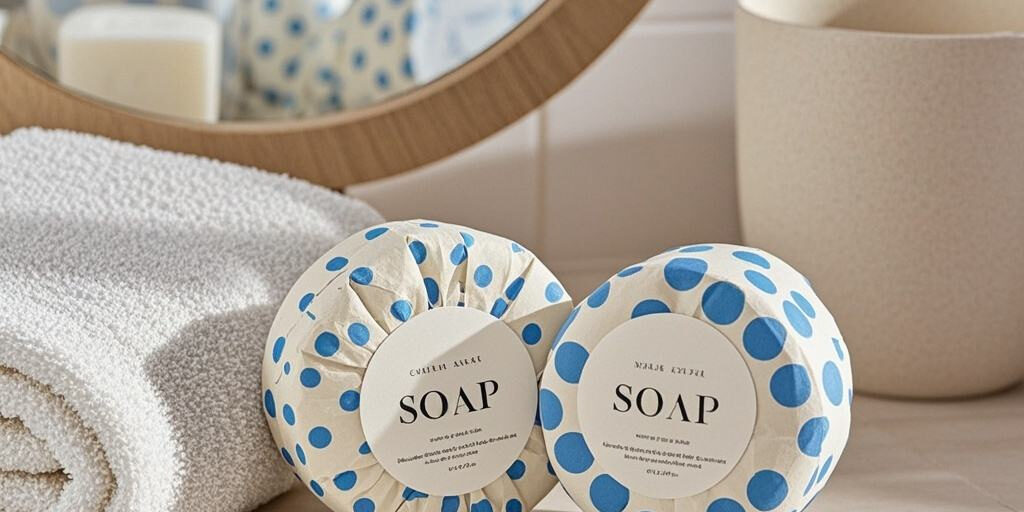 Scented hotel soap for guest rooms and bathrooms
