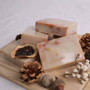 Handmade brightening refreshing natural soap for face and body