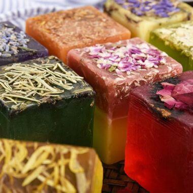 Natural floral handmade bar soap for oil control and skincare