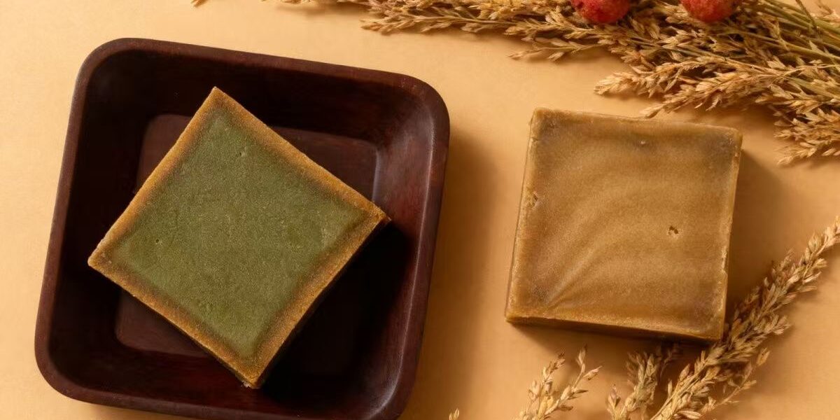 Handmade face and body cleansing bar soap for skincare