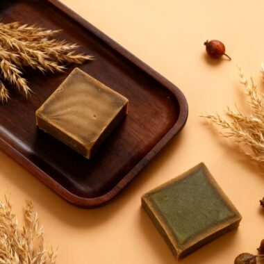 Handmade face and body cleansing bar soap for skincare