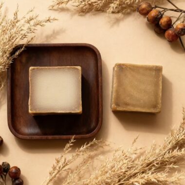 Handmade face and body cleansing bar soap for skincare