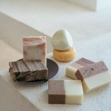 Handmade facial and bath cleansing bar soap for skincare