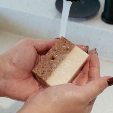 Handmade facial and bath cleansing bar soap for skincare