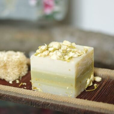 Handmade facial and bath cleansing bar soap for skincare