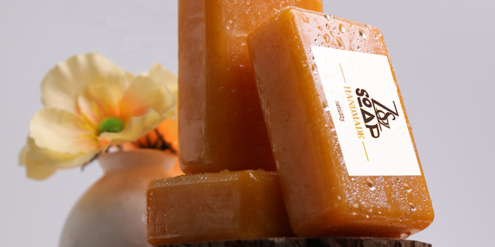 Turmeric whitening bar soap for body and face cleansing