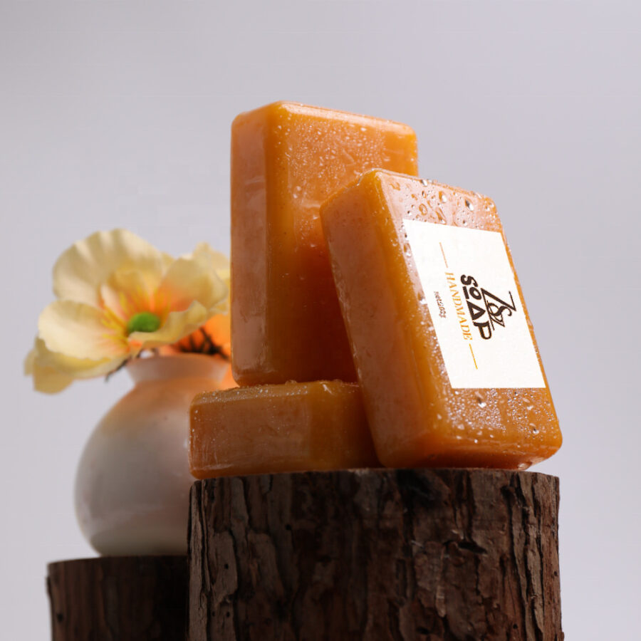 Turmeric whitening bar soap for body and face cleansing