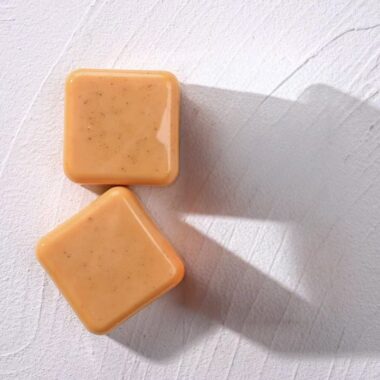 Handmade turmeric exfoliating cleansing bar soap for skincare