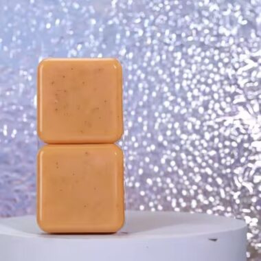 Handmade turmeric exfoliating cleansing bar soap for skincare